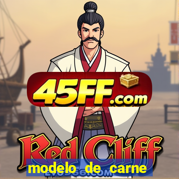 modelo de carne para pagamento